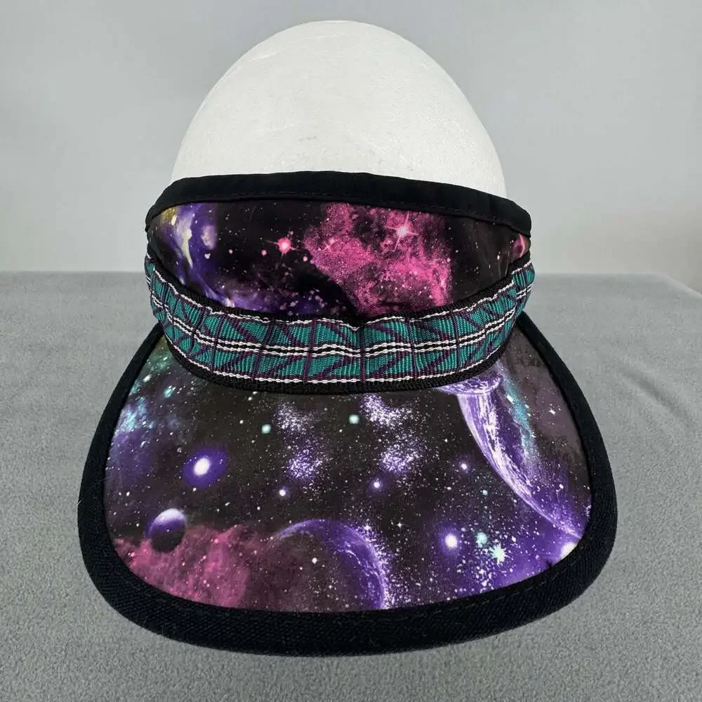 KAVU Strapvisor Galaxy Space Visor Hat Purple Adjustable Outdoor USA Made OS